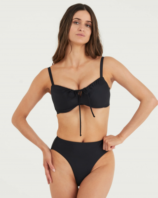 DOLLY BIKINI TOP - BLACK