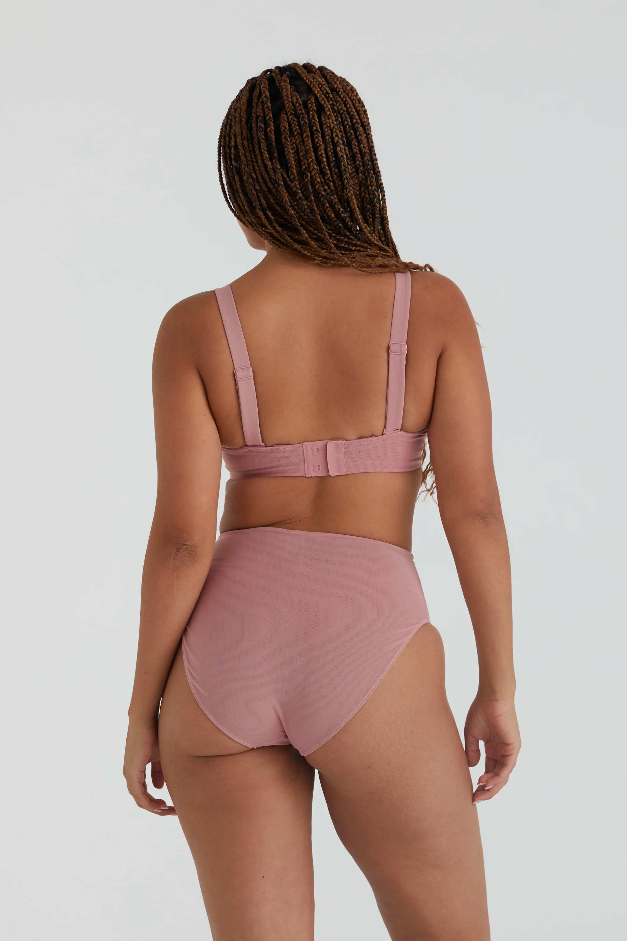 BUSTY BASICS PLUNGE BRA - ROSEWOOD