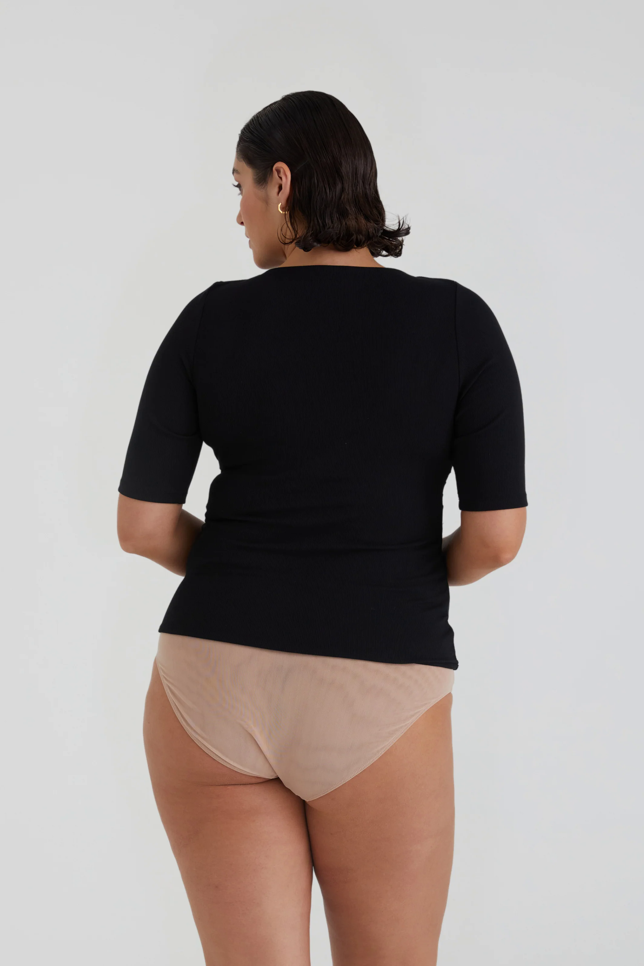 Busty Basics - Boat Neck Half Sleeve