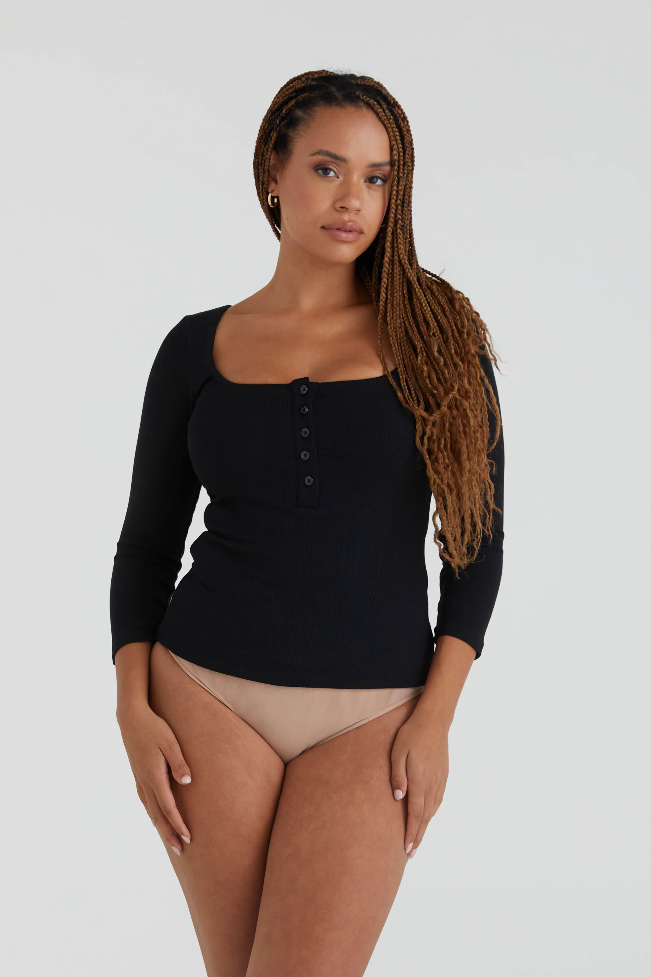 Busty Basics - Henley Top