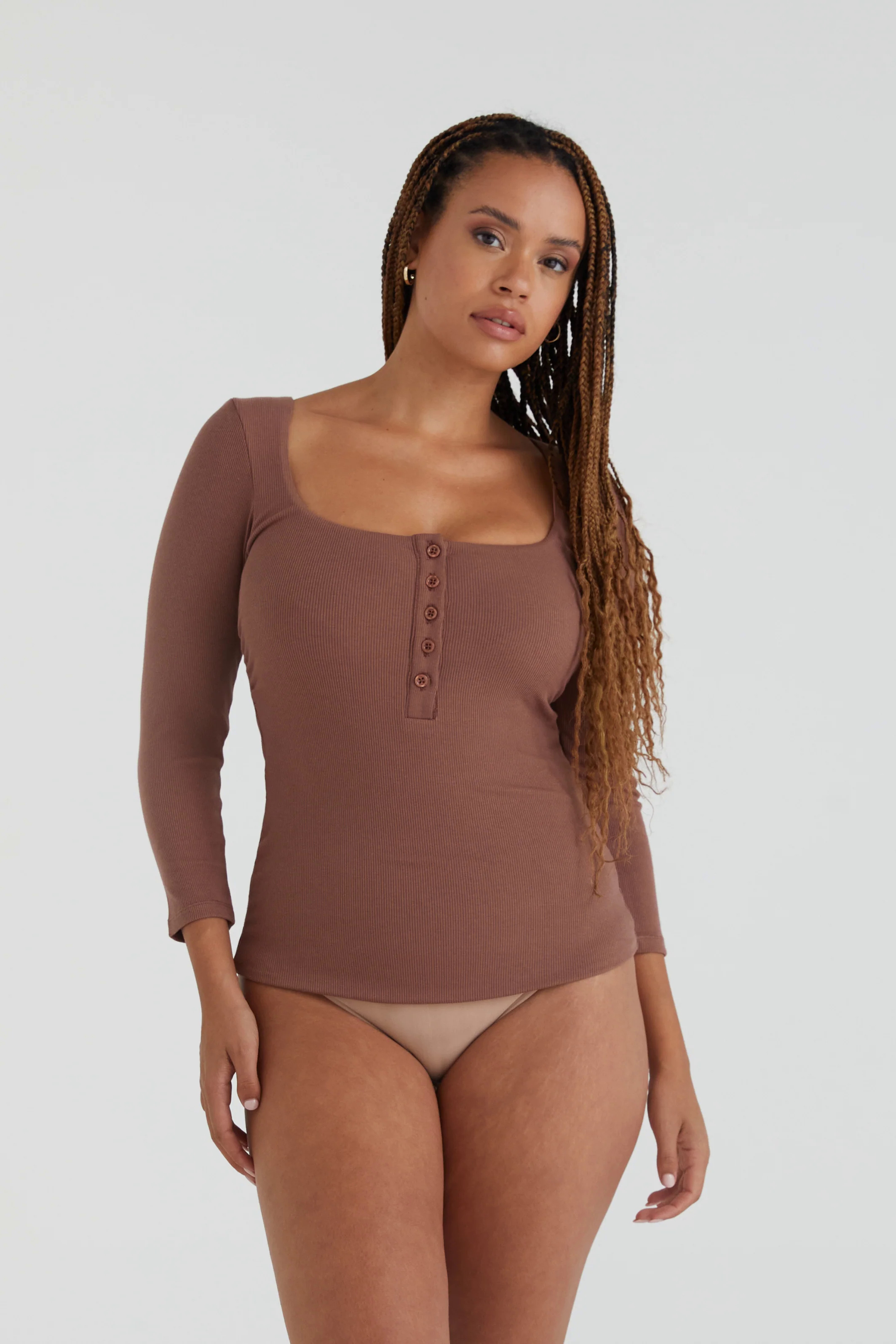 Busty Basics - Henley Top