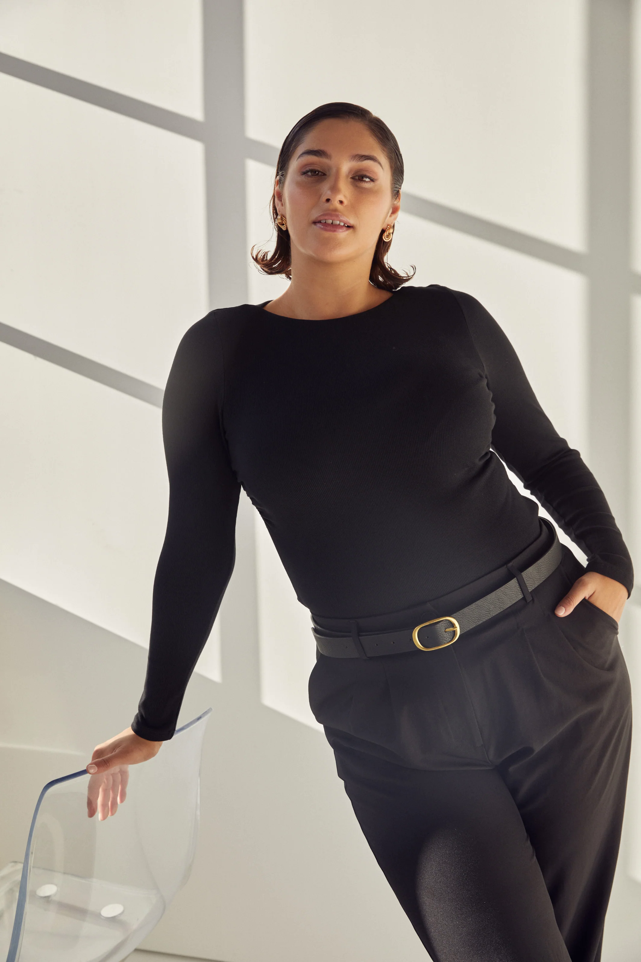 Busty Basics - Boat Neck Long Sleeve