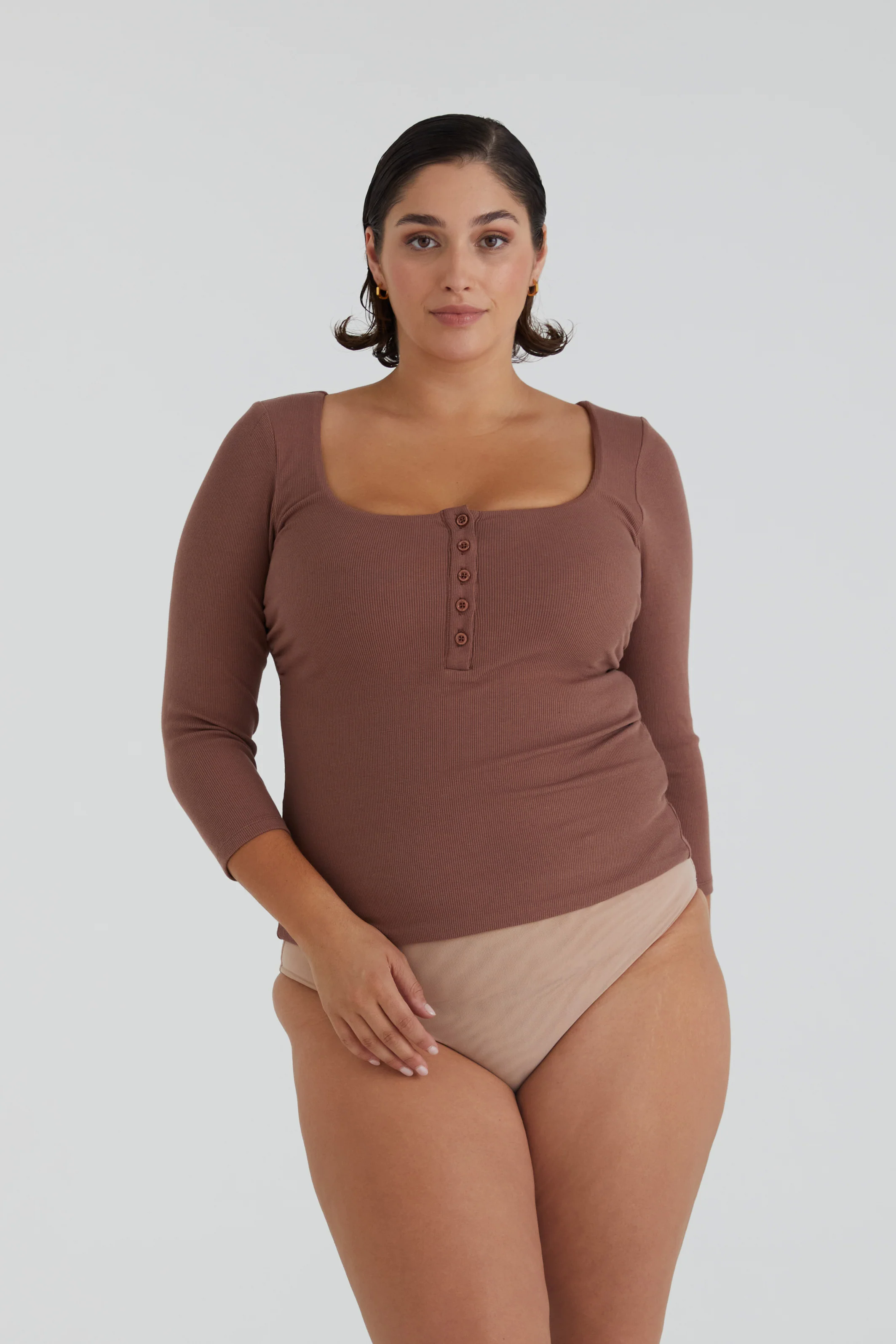 Busty Basics - Henley Top