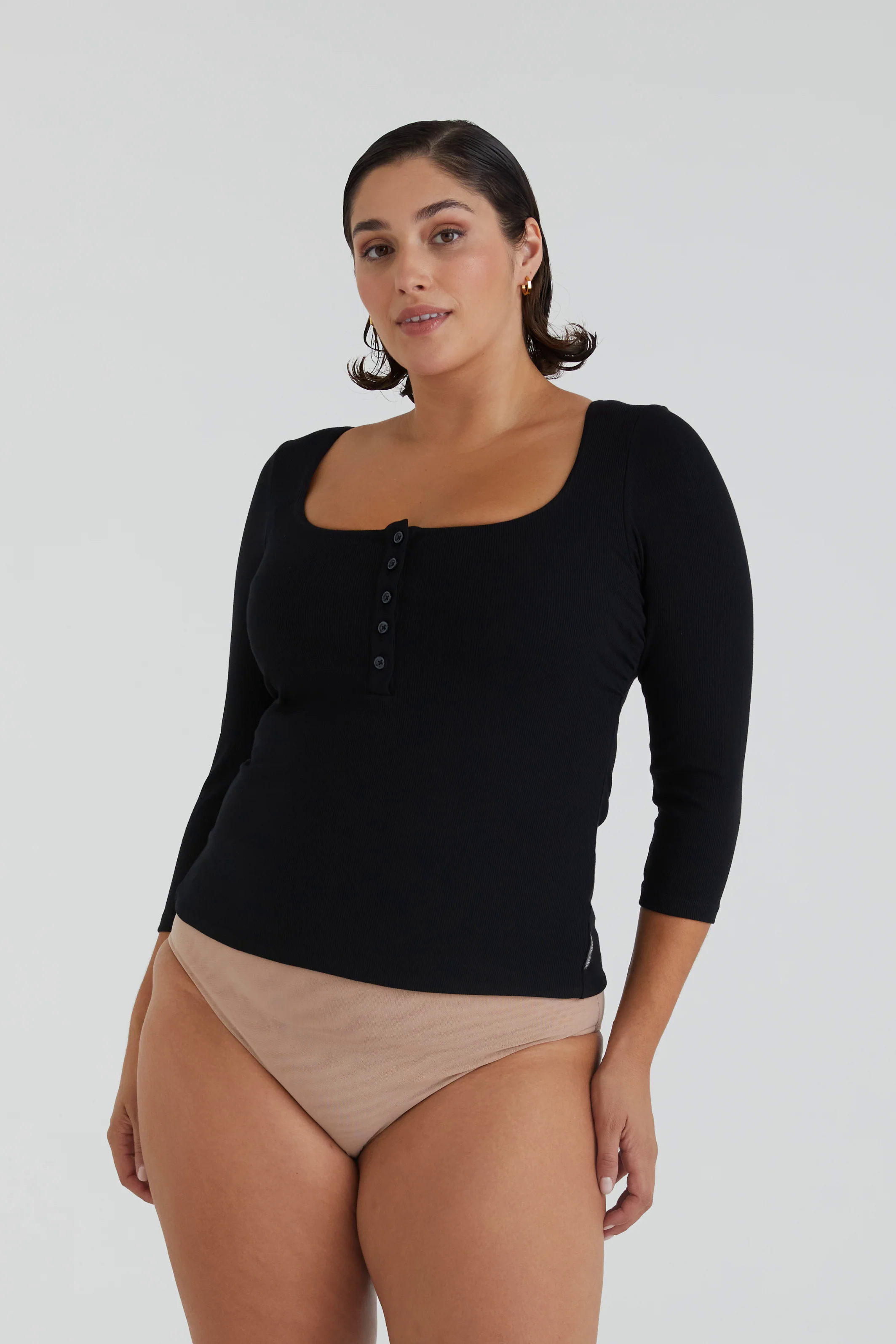 Busty Basics - Henley Top