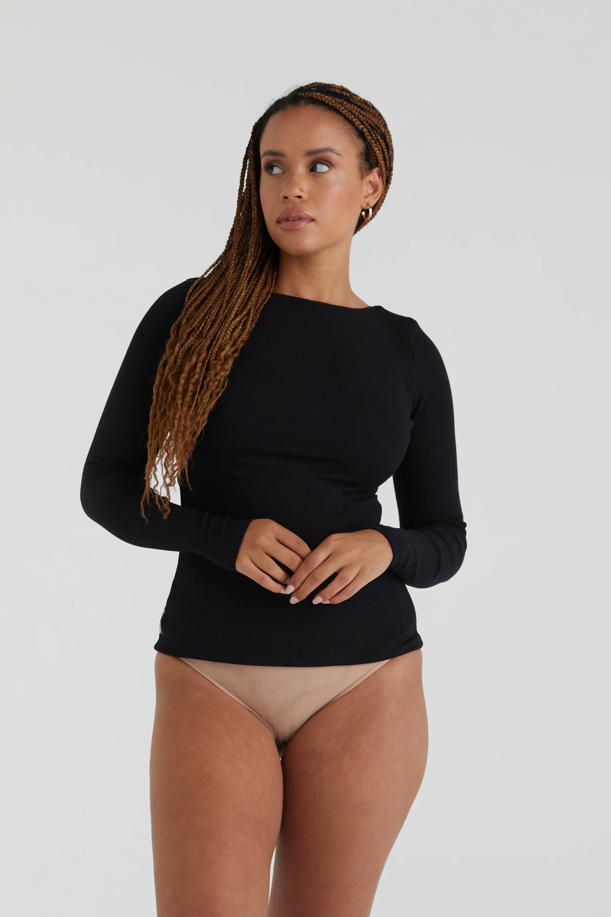 Busty Basics - Boat Neck Long Sleeve