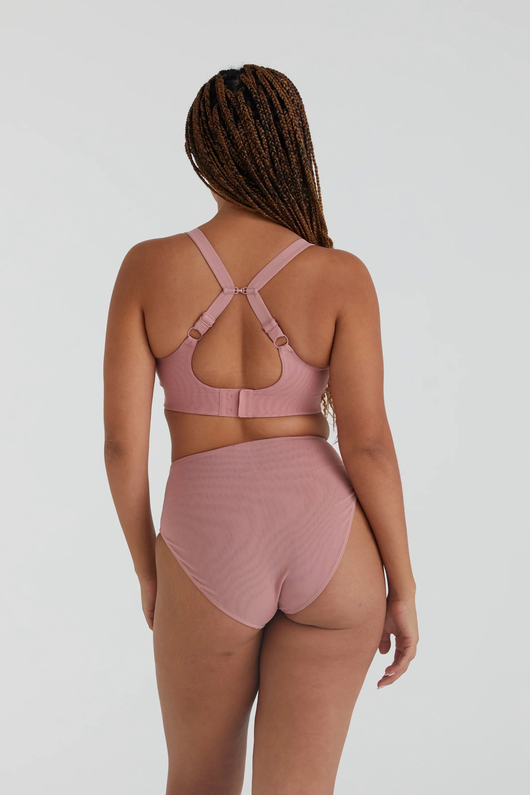 BUSTY BASICS CROP - ROSEWOOD