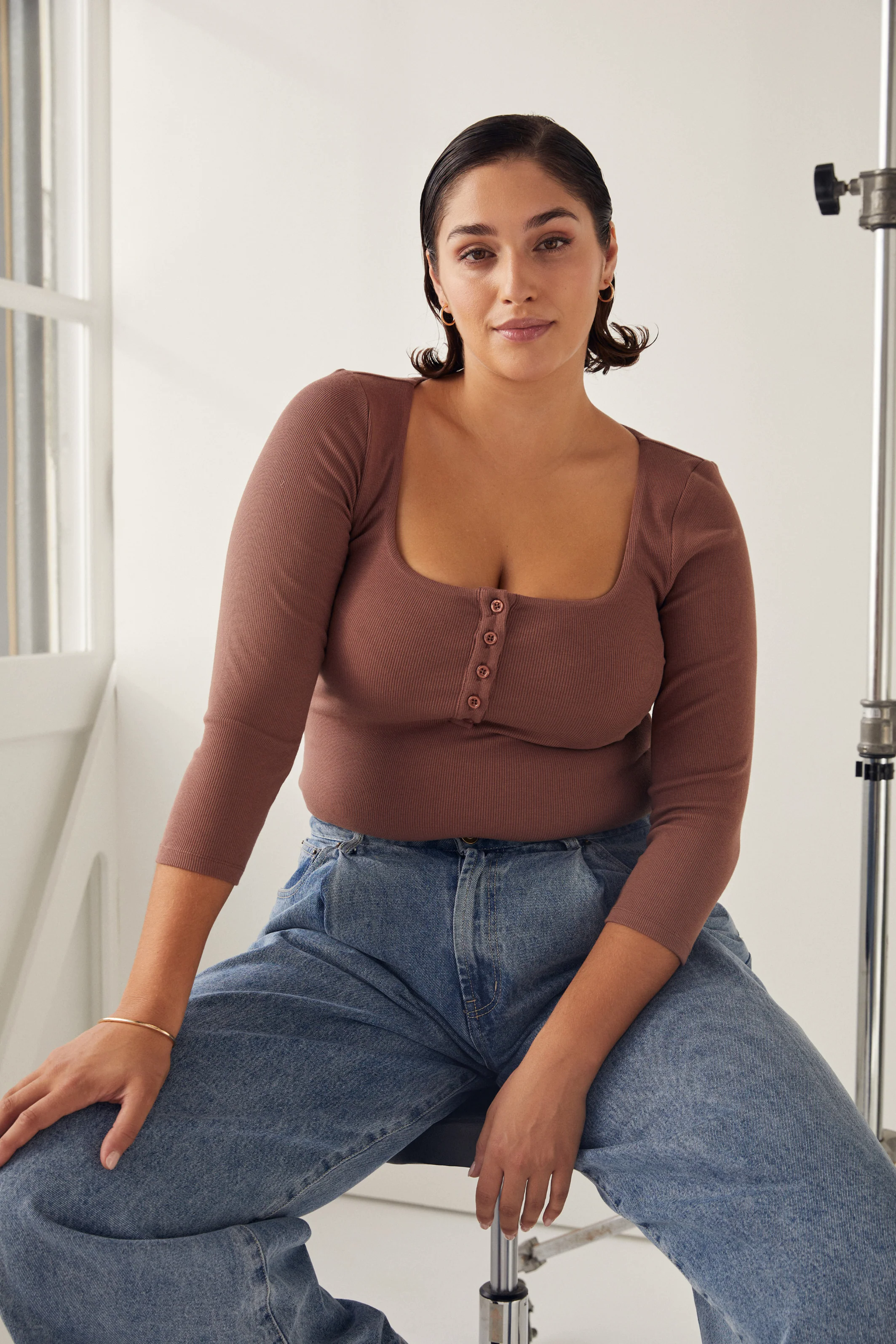 Busty Basics - Henley Top