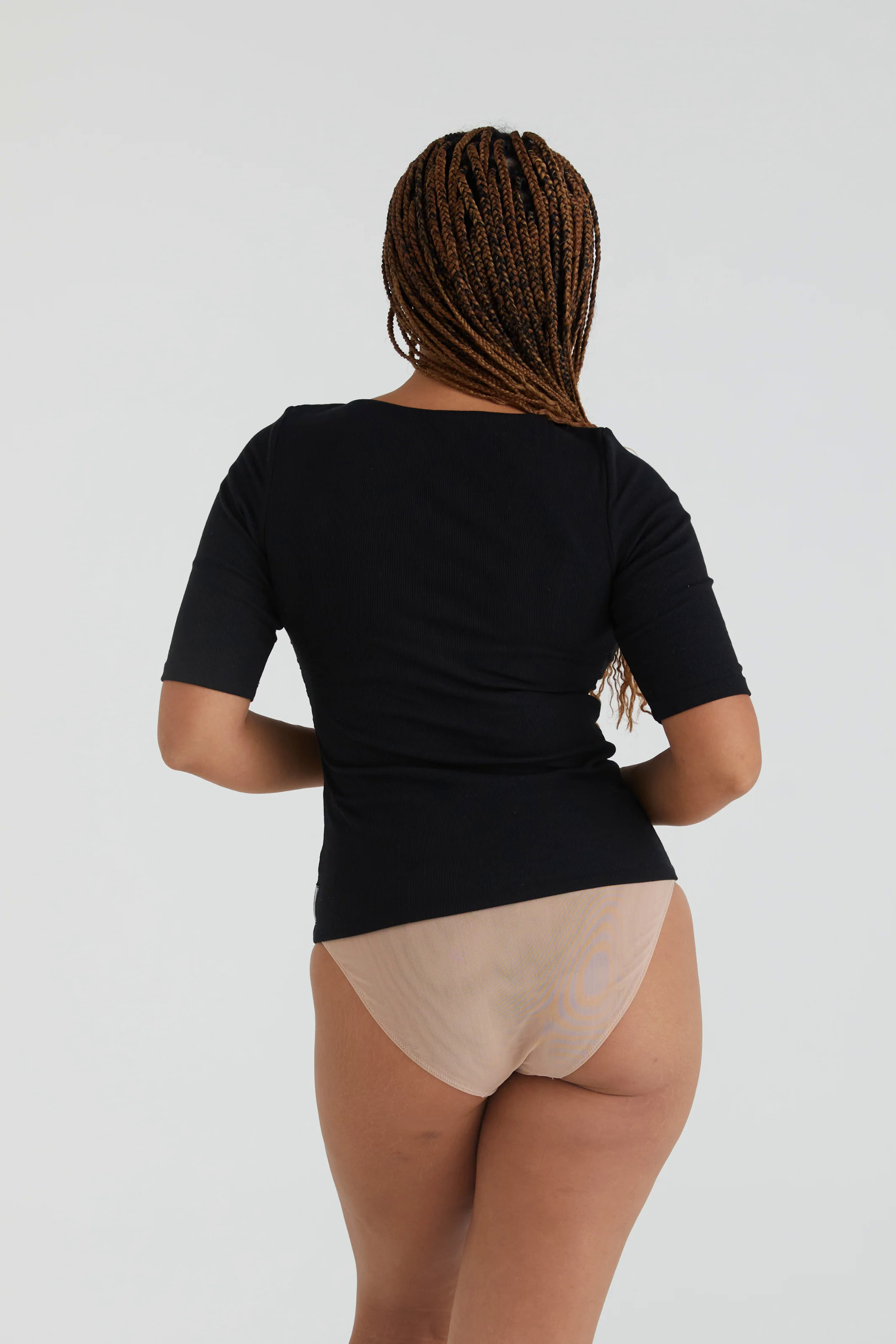 Busty Basics - Boat Neck Half Sleeve